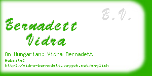 bernadett vidra business card